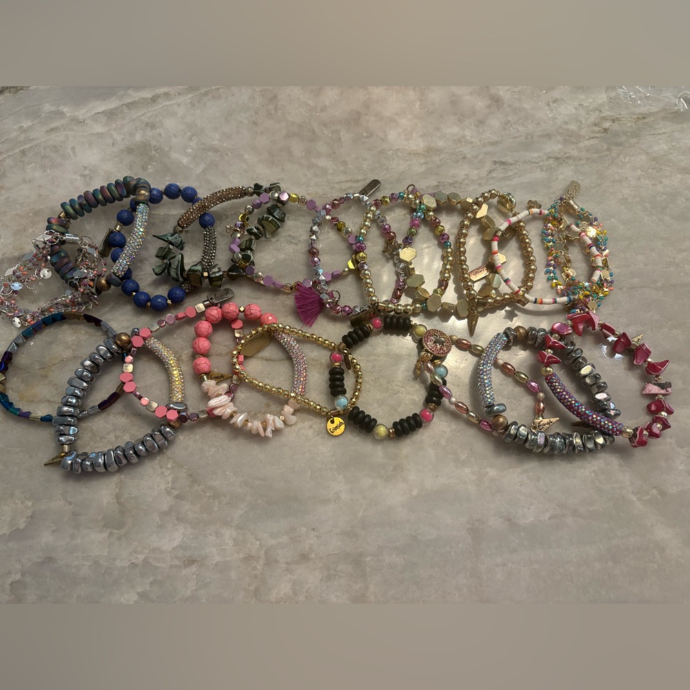 Erimish Multicolor Beaded Bracelet Collection lot of 20 bracelets